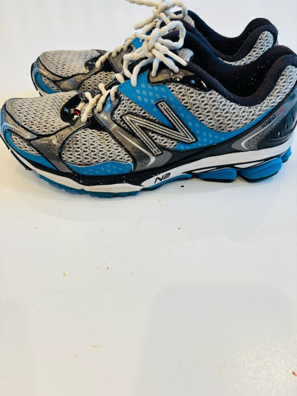 New Balance 1080 v2 Mens Blue and Gray Mesh Athletic Sneakers size 8 - Picture 7 of 8
